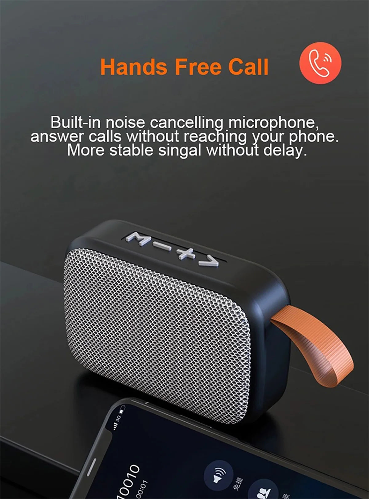 Bocina Bluetooth 5.0 Portátil – Altavoz Inalámbrico Estéreo con Sonido 3D, Tarjeta TF, Radio FM y Diseño Compacto
