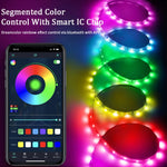 Tira LED RGB - RGBW - WS2812 con Control por App y Control Remoto – Decoración para Recámara