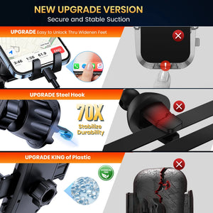 Soporte TOPK para Celular en Auto – Montaje en Ventila de Aire | Compatible con Teléfonos Grandes (4.5''–6.7")