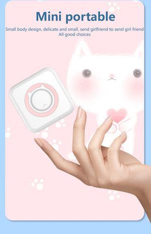 Mini Impresora Térmica Portátil Bluetooth | Sin Tinta, Recargable y Multifuncional para Fotos, Notas y Estudio