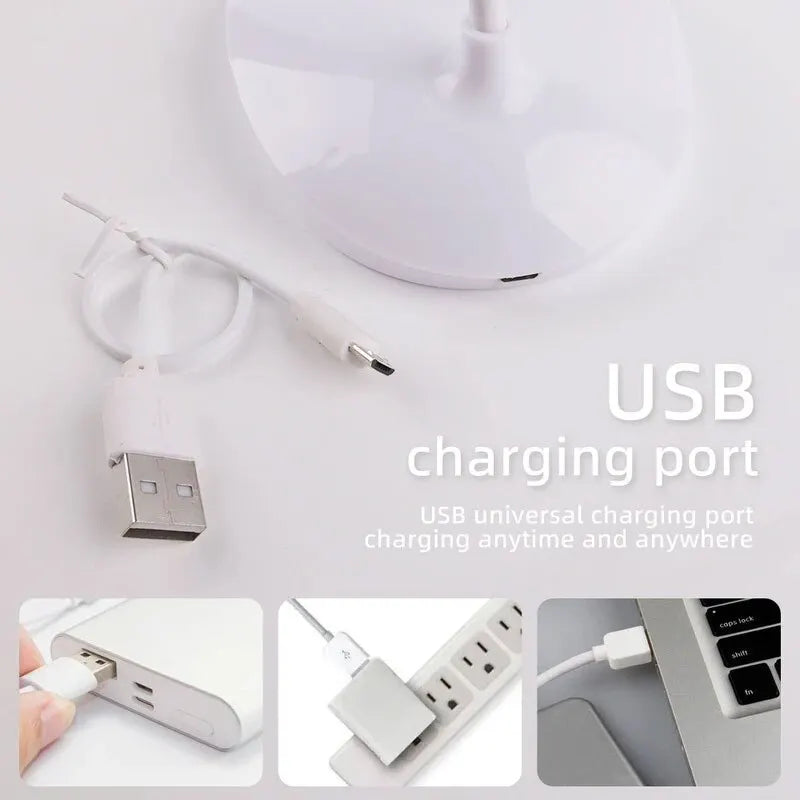 💡 Lámpara LED Recargable de Escritorio | Luz Nocturna de Protección Ocular para Estudio y Dormitorio