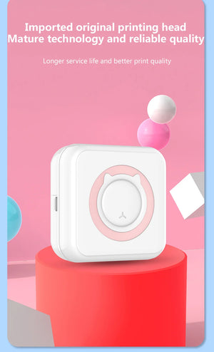 Mini Impresora Térmica Portátil Bluetooth | Sin Tinta, Recargable y Multifuncional para Fotos, Notas y Estudio