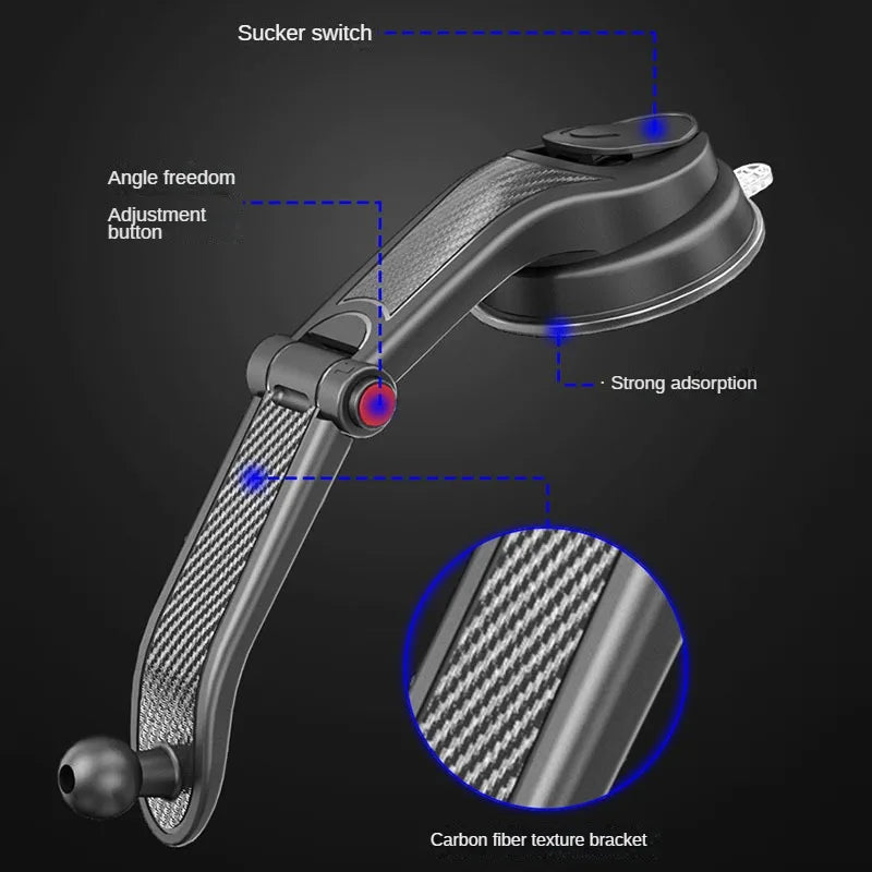 Soporte Universal para Celular con Ventosa 360° | Auto, Parabrisas o Tablero – Compatible con iPhone y Android