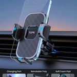Soporte TOPK para Celular en Auto – Montaje en Ventila de Aire | Compatible con Teléfonos Grandes (4.5''–6.7")