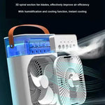 Enfriador de Aire 3 en 1 Portátil con Luz LED – Ventilador, Humidificador y Mini Aire Acondicionado USB para Hogar y Oficina