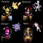 Lámpara Pokebola LED 3D con Base Multicolor | Pikachu, Mewtwo, Gengar, Snorlax y más