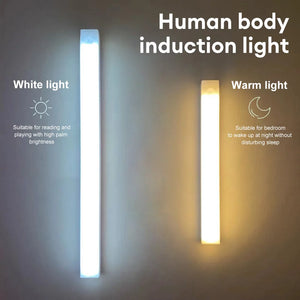 Luz Nocturna LED con Sensor de Movimiento Recargable USB Tipo C – Para Armarios, Escaleras y Cocina