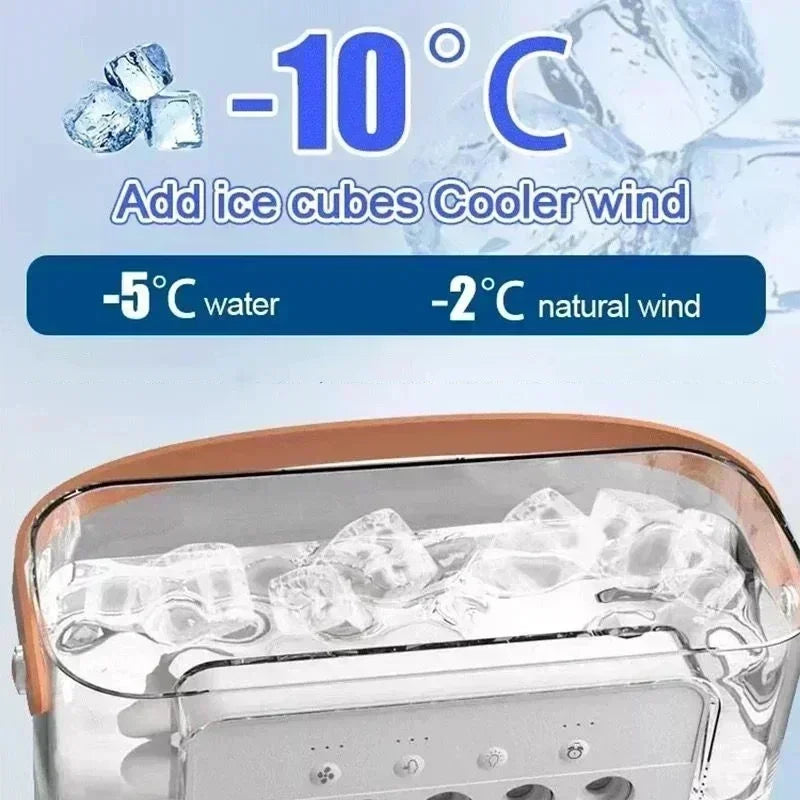 Enfriador de Aire 3 en 1 Portátil con Luz LED – Ventilador, Humidificador y Mini Aire Acondicionado USB para Hogar y Oficina