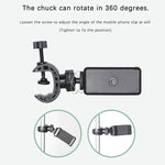 Soporte Universal para Celular con Clip Giratorio 360° | Montura para Trípode, Micrófono y Más