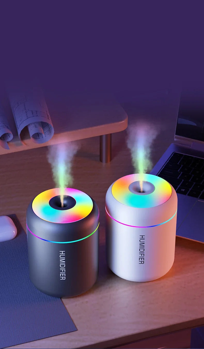 Mini Humidificador Aromaterapia 180 ml – Difusor USB con Luz LED para Casa, Auto o Recámara