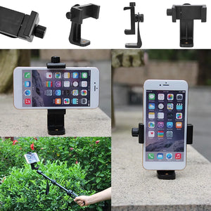 Soporte Universal para Celular con Giro 360° – Montura para Trípode con Rosca 1/4 para Grabación, Streaming o Escritorio