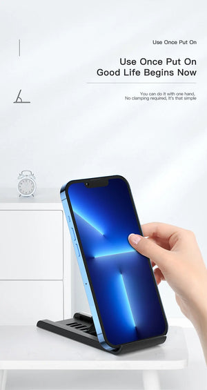 Soporte de Escritorio Plegable Essager – Mini Base Portátil para Celular o Tablet | Compatible con iPhone, Xiaomi, iPad