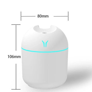Mini Humidificador USB 250 ml – Difusor Ultrasónico Silencioso con Luz LED para Aromaterapia | Hogar, Oficina o Auto