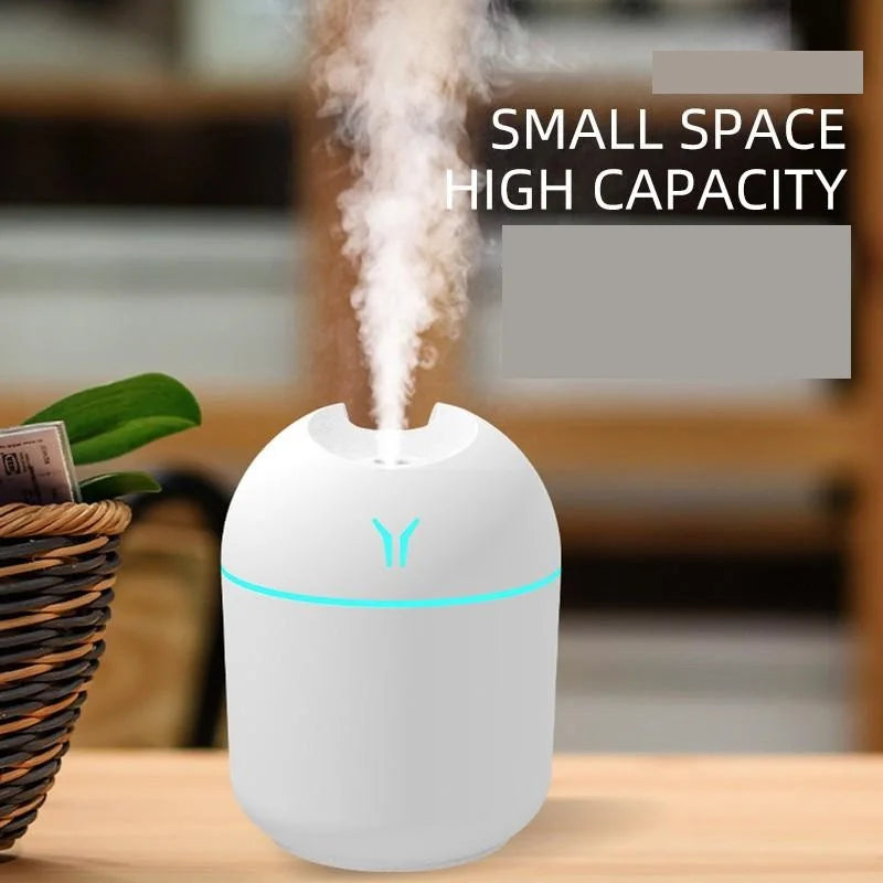 Mini Humidificador USB 250 ml – Difusor Ultrasónico Silencioso con Luz LED para Aromaterapia | Hogar, Oficina o Auto