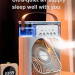 Enfriador de Aire 3 en 1 Portátil con Luz LED – Ventilador, Humidificador y Mini Aire Acondicionado USB para Hogar y Oficina