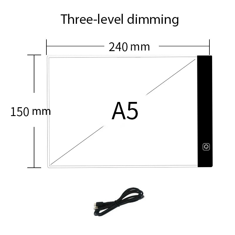 Tableta de Dibujo LED con 3 Niveles de Luz – Bloc de Copiado para Niños | Pintura, Animación y Creatividad