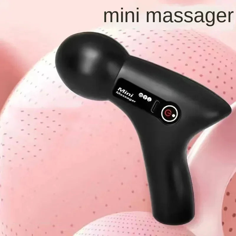 Mini Pistola de Masaje Muscular – 6 Cabezas Intercambiables | Masajeador Portátil de Tejido Profundo con Pantalla LCD y Recarga USB