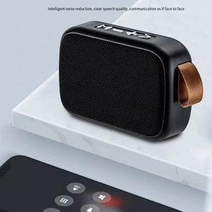 Bocina Bluetooth 5.0 Portátil – Altavoz Inalámbrico Estéreo con Sonido 3D, Tarjeta TF, Radio FM y Diseño Compacto