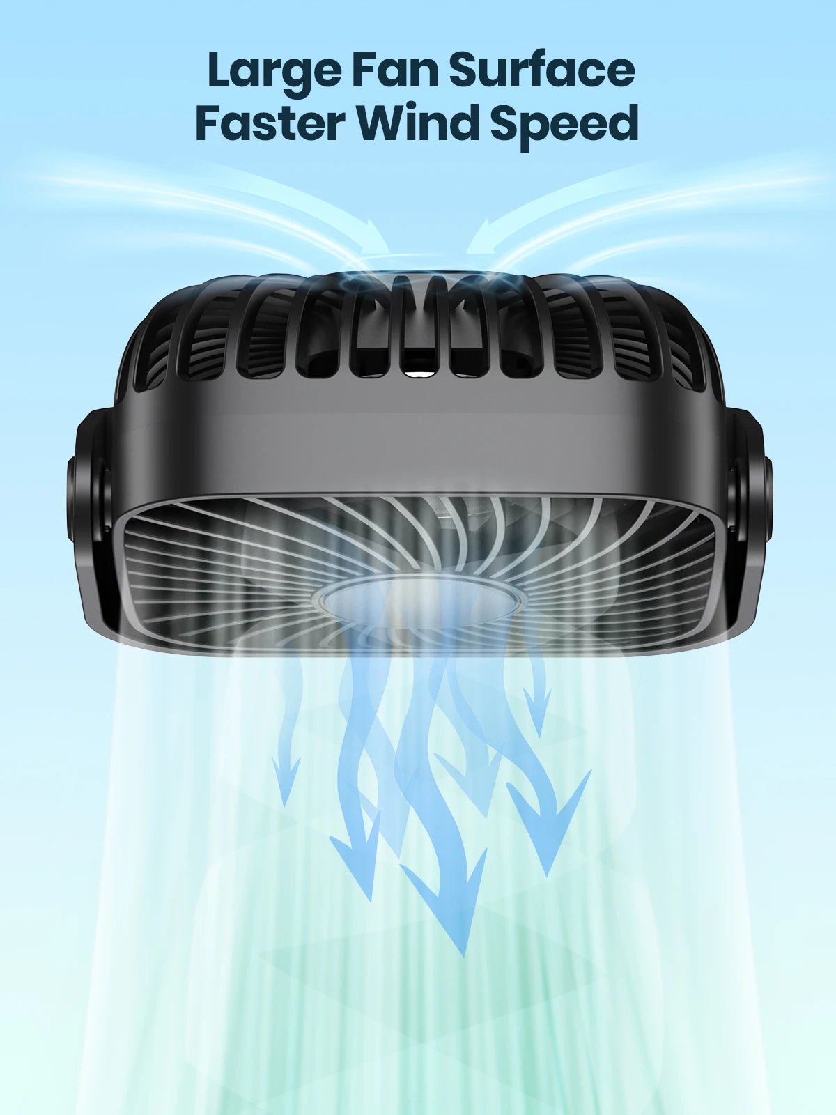 Ventilador USB TOPK Mini 4” Portátil – Silencioso, 3 Velocidades, Cabezal Giratorio 360°, Ideal para Casa, Oficina o Camping