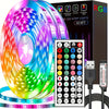 Tira LED RGB 10 m / 20 m con Control Remoto – Iluminación Decorativa para Cuartos, Paredes y Ambientes Festivos | 44 Modos + USB 5V