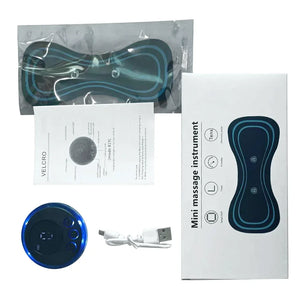 Mini Masajeador Eléctrico EMS – Portátil para Cuello, Espalda y Cuerpo | 8 Modos | Alivio Muscular y Estrés