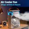 Enfriador de Aire 3 en 1 Portátil con Luz LED – Ventilador, Humidificador y Mini Aire Acondicionado USB para Hogar y Oficina