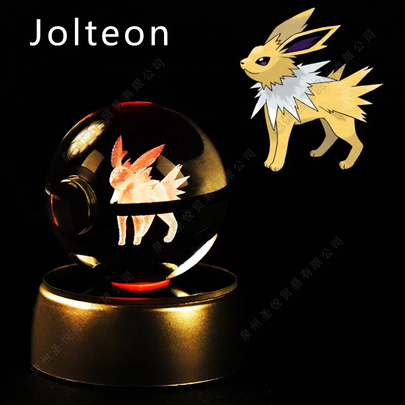 Lámpara Pokebola LED 3D con Base Multicolor | Pikachu, Mewtwo, Gengar, Snorlax y más