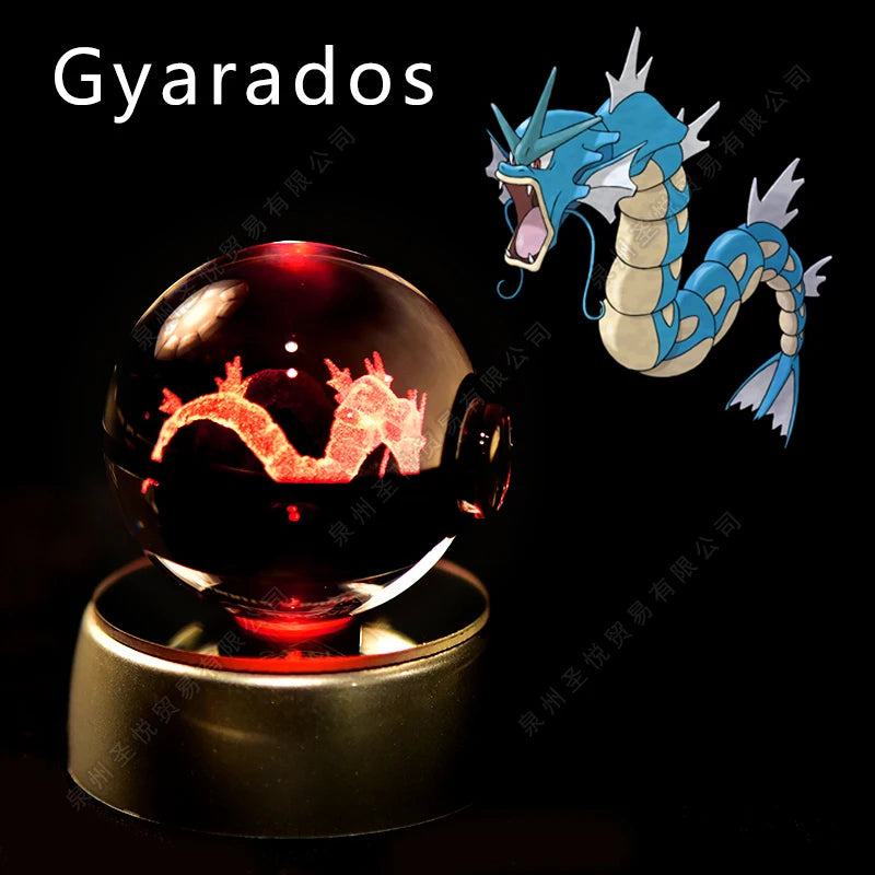 Lámpara Pokebola LED 3D con Base Multicolor | Pikachu, Mewtwo, Gengar, Snorlax y más