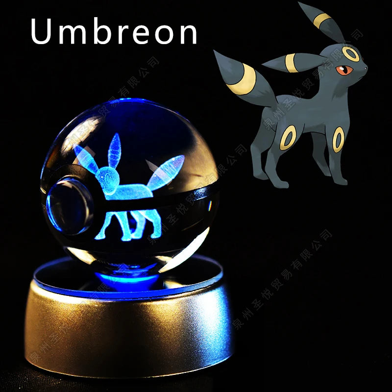 Lámpara Pokebola LED 3D con Base Multicolor | Pikachu, Mewtwo, Gengar, Snorlax y más