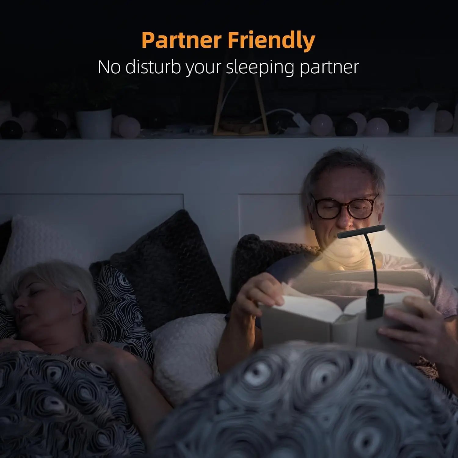 Lámpara LED Recargable para Lectura | Luz de Clip con 14 LEDs y 3 Tonos de Luz