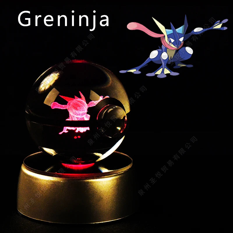 Lámpara Pokebola LED 3D con Base Multicolor | Pikachu, Mewtwo, Gengar, Snorlax y más