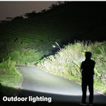 Linterna Táctica LED Recargable – 2000 lm con Zoom, 3 Modos y Pantalla | USB Tipo-C | Resistente al Agua | Emergencias y Camping