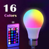 Foco LED RGB 16 Colores con Control Remoto – E27 220V, Luz Multicolor Regulable, 8W, Ambiente Inteligente