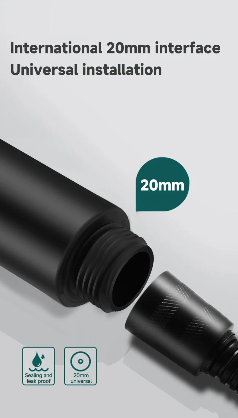 Regadera de Mano con Aumento de Presión – 6 Modos Ajustables | Cabezal de Ducha de Alta Potencia con Función de Masaje y Ahorro de Agua