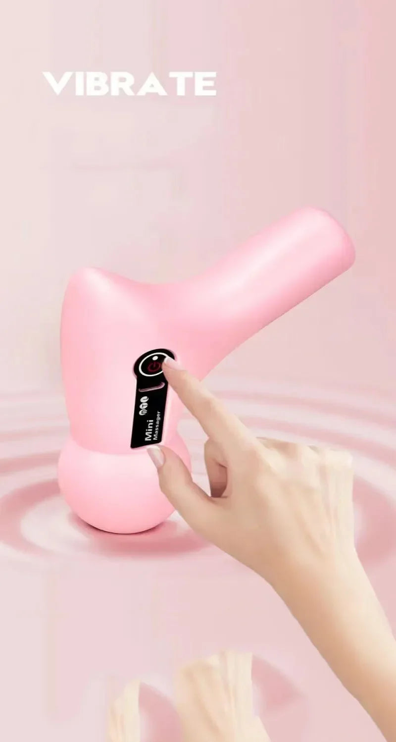 Mini Pistola de Masaje Muscular – 6 Cabezas Intercambiables | Masajeador Portátil de Tejido Profundo con Pantalla LCD y Recarga USB