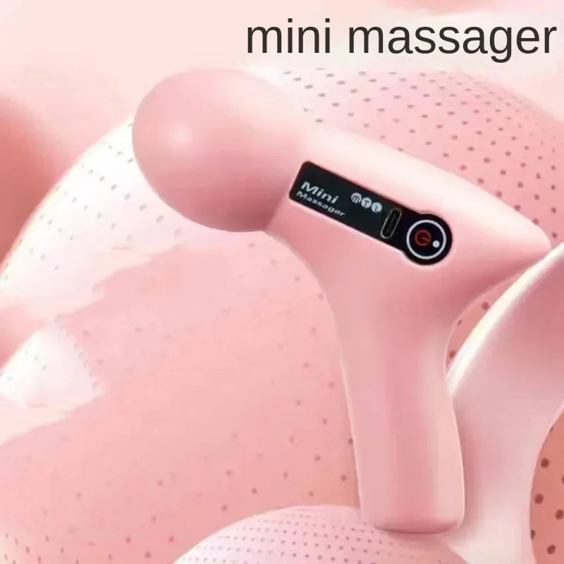 Mini Pistola de Masaje Muscular – 6 Cabezas Intercambiables | Masajeador Portátil de Tejido Profundo con Pantalla LCD y Recarga USB