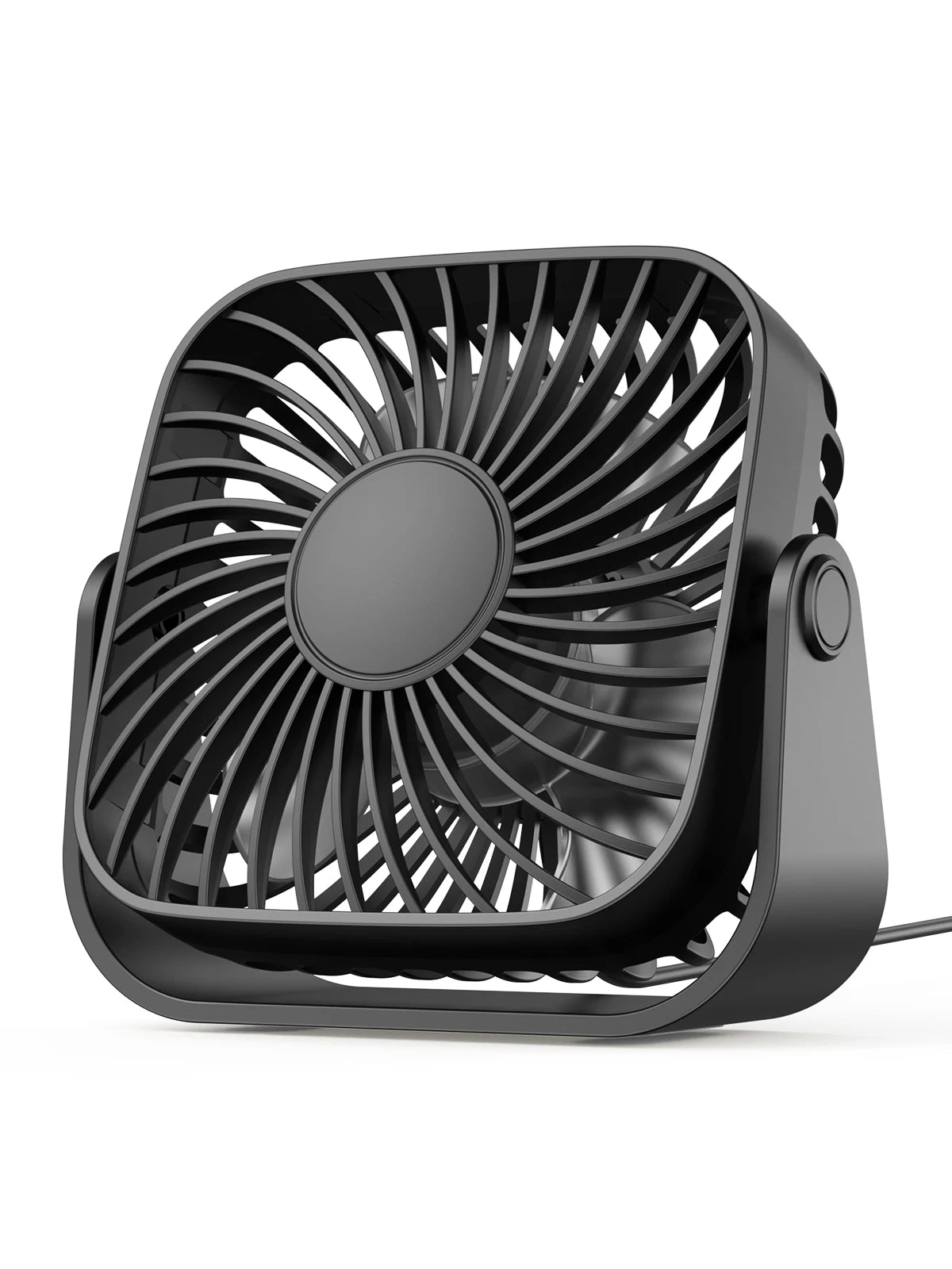Ventilador USB TOPK Mini 4” Portátil – Silencioso, 3 Velocidades, Cabezal Giratorio 360°, Ideal para Casa, Oficina o Camping
