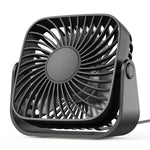 Ventilador USB TOPK Mini 4” Portátil – Silencioso, 3 Velocidades, Cabezal Giratorio 360°, Ideal para Casa, Oficina o Camping
