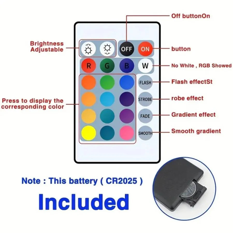 Tira LED RGB con Bluetooth y App –5 m | Control desde Celular + Control Remoto | Ideal para Cuartos Gamer, TV y Decoración Moderna