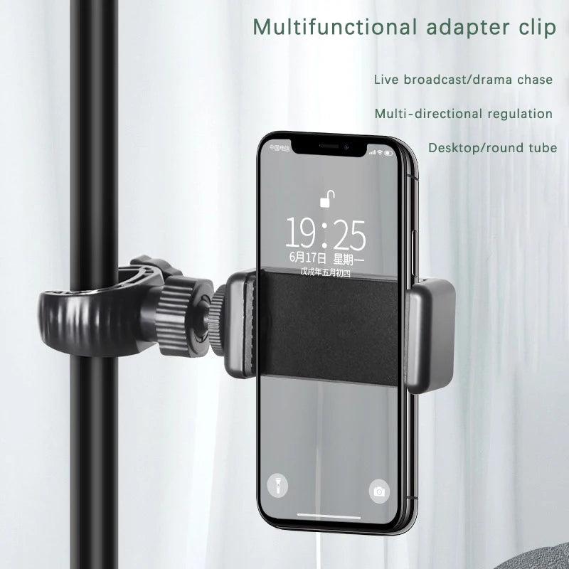 Soporte Universal para Celular con Clip Giratorio 360° | Montura para Trípode, Micrófono y Más