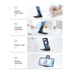 Soporte de Escritorio Plegable Essager – Mini Base Portátil para Celular o Tablet | Compatible con iPhone, Xiaomi, iPad