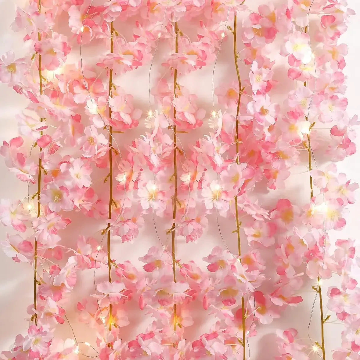 Guirnalda de Luces Sakura 2M – 20 LEDs | Luces de Hadas con Flores Artificiales para Habitación, Boda, Navidad o Eventos