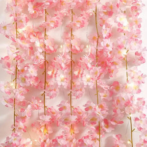 Guirnalda de Luces Sakura 2M – 20 LEDs | Luces de Hadas con Flores Artificiales para Habitación, Boda, Navidad o Eventos