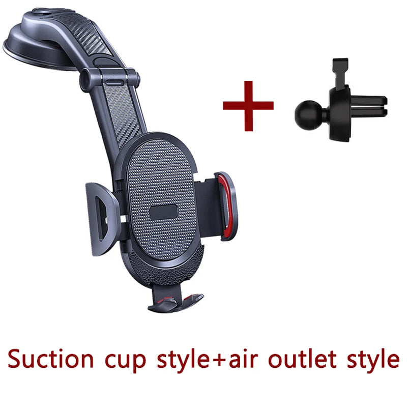 Soporte Universal para Celular con Ventosa 360° | Auto, Parabrisas o Tablero – Compatible con iPhone y Android