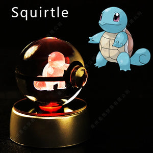 Lámpara Pokebola LED 3D con Base Multicolor | Pikachu, Mewtwo, Gengar, Snorlax y más