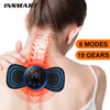 Mini Masajeador Eléctrico EMS – Portátil para Cuello, Espalda y Cuerpo | 8 Modos | Alivio Muscular y Estrés